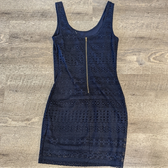 Dynamite Navy Lace Bodycon Dress - Small - Picture 2 of 4